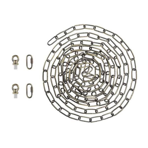 Unbranded Aspen Steel 15 ft. ChainandQuick Link Connector/Hanging Maximum 50 lbs. Lighting Fixture/Swag Light/Plant AB Finish 9G