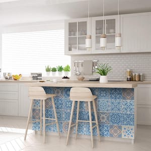 Sky Blue, White SB22 12 in. x 12 in. Vinyl Peel and Stick Tile (24-Tiles, 24 sq. ft./pack)