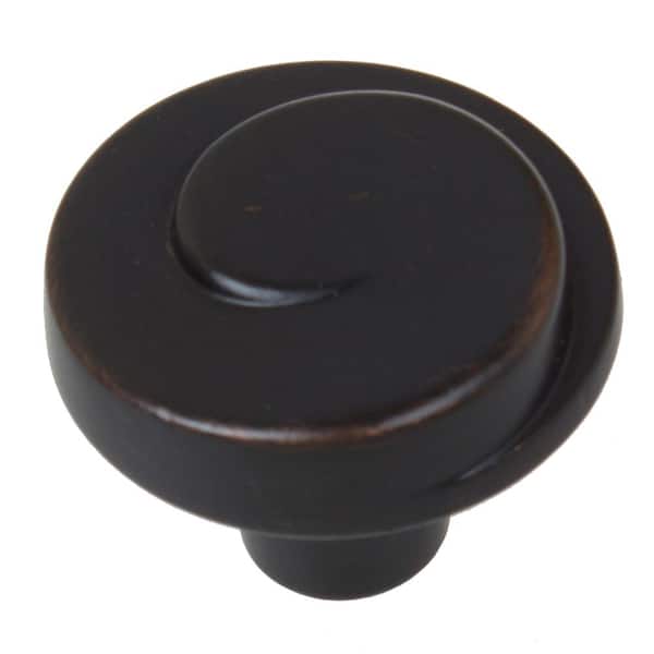 1-1/8 in. Dia Oil Rubbed Bronze Classic Wave Cabinet Knob (10-Pack)