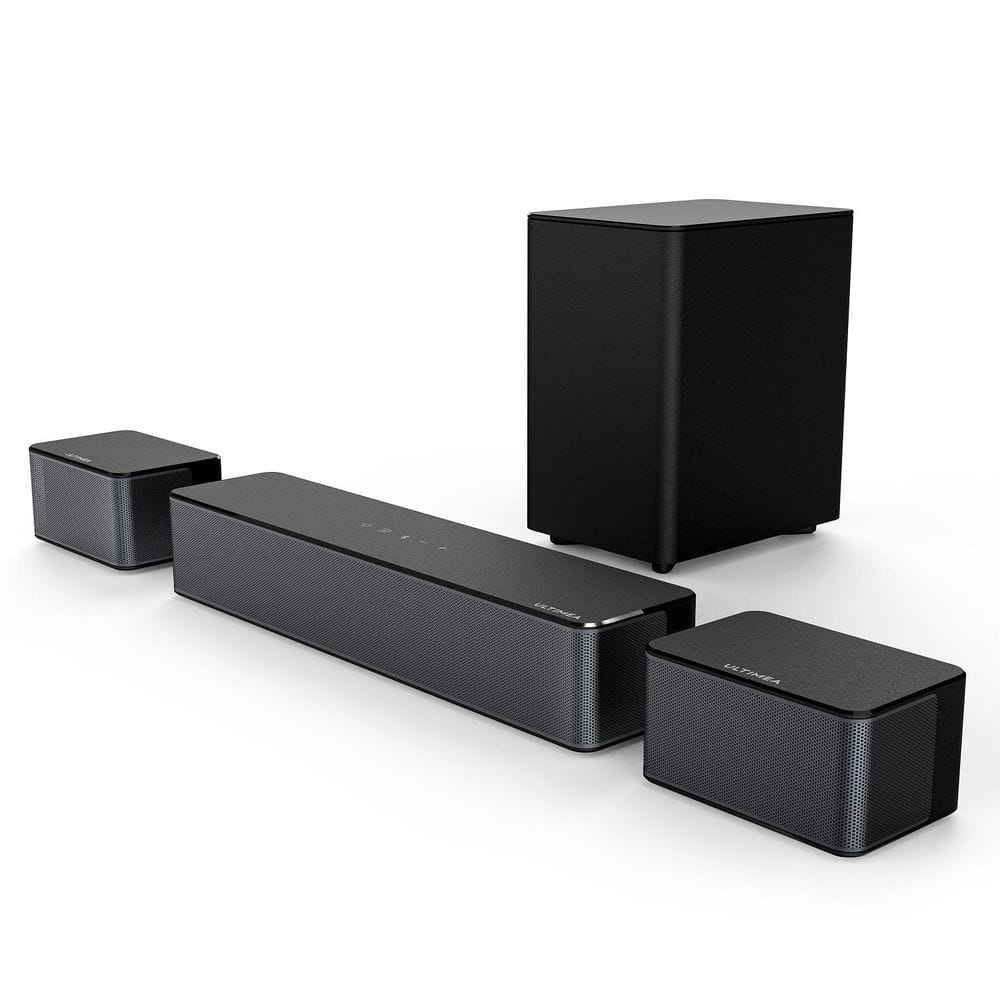 Poseidon M3T 5.1 Channel Surround Soundbar, with Wireless Subwoofer and Rear Speakers, 3 5 0W Remote/APP Control-Black