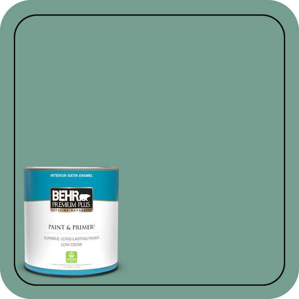BEHR PREMIUM PLUS 1 qt. #M430-5 Regal View Satin Enamel Low Odor Interior Paint & Primer