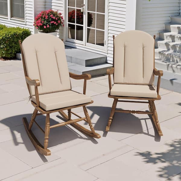 Crestlive Products 41 in. x 20 in. 2-Piece Deep Seating Outdoor Adirondack Chair Cushion in Beige
