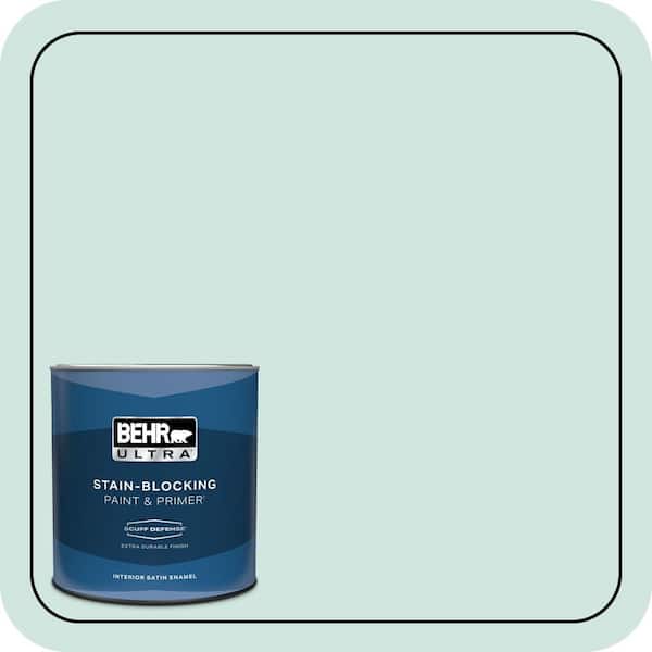 BEHR ULTRA 1 qt. Home Decorators Collection #HDC-CT-26A Seaglass Extra Durable Satin Enamel Interior Paint & Primer
