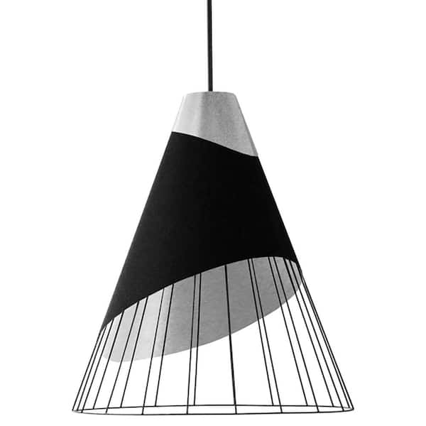 Filament Design 1-Light Black Pendant with Painted Steel Shade