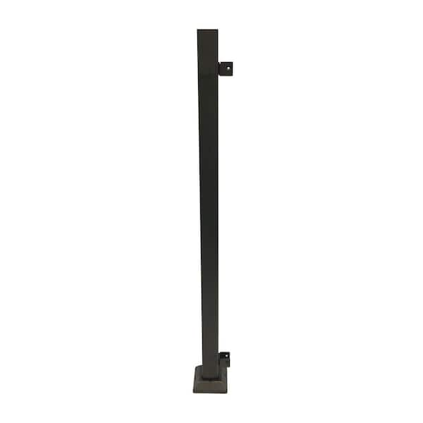 FORTRESS Fe26 2 in. x 2 in. x 39-1/2 in. Bronze Steel Railing End Post