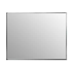 36 in. W x 30 in. H Large Rectangular Framed Wall Bathroom Vanity Mirror in Silver