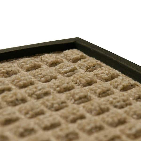 TMT Charcoal 36 in. x 42 in. Rubber Ribbed Door Mat