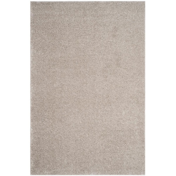 SAFAVIEH Arizona Shag Linen 4 ft. x 6 ft. Solid Area Rug