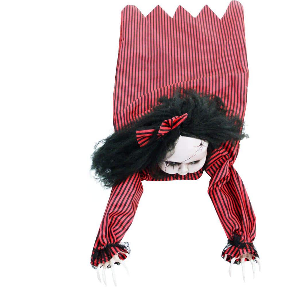 Haunted Hill Farm 44" Animatronic Crawling Doll with Light-Up Eyes