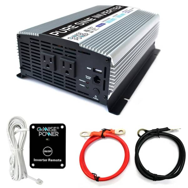 VEVOR Power Inverter 2000W Modified Sine Wave Inverter DC 12V to AC 120V  Car Converter with LCD Display Remote Controller LED Indicators AC Outlets  Inverter GFCI for Car RV Truck Boat Travel