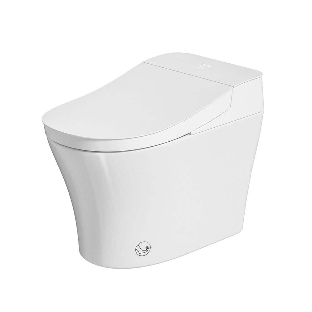 Elongated Bidet Toilet 1.28 GPF in Milk White with Heated Seat, Auto Open/Close, Warm Water Sprayer and Dryer, Foot price history on PriceWatchPro