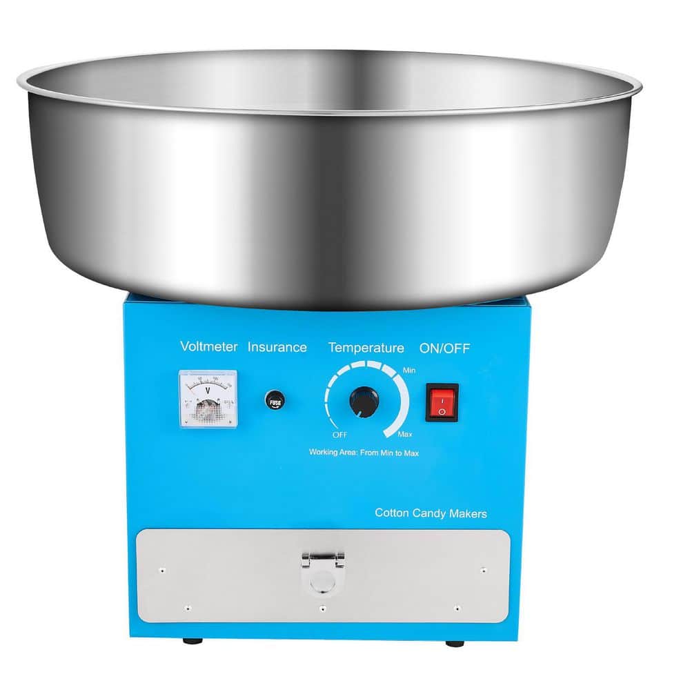 Electric Cotton Candy Machine 1000-Watt Commercial Candy Floss Maker with 20.5 in. Stainless Steel Bowl Sugar Scoop Blue price history on PriceWatchPro