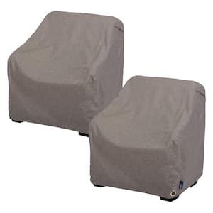Garrison 35 in. L x 38 in. W x 31 in. H Patio Lounge Club Chair Cover, Waterproof, Heather Gray (2-Pack)