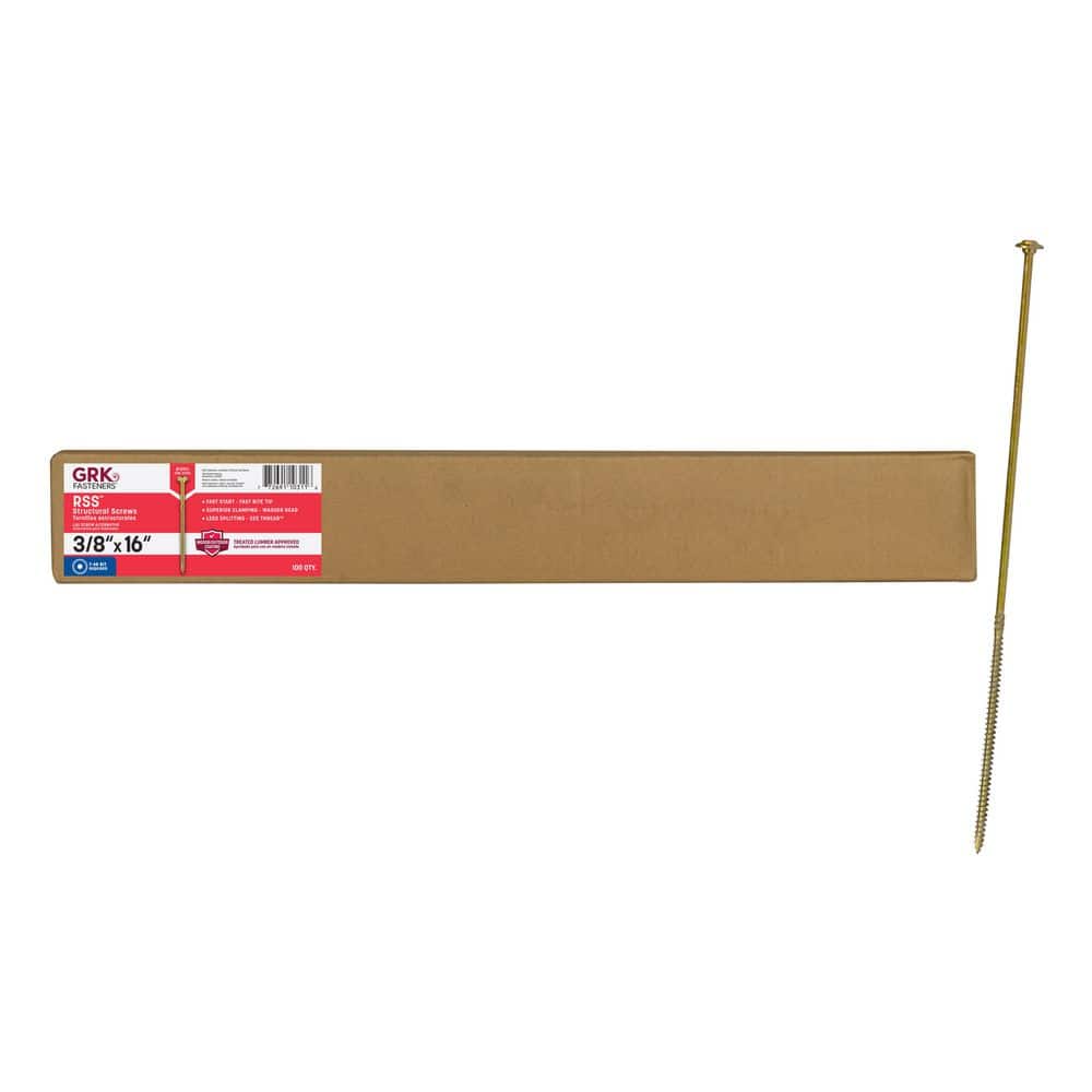 GRK Fasteners 3/8 in. x 16 in. Star Drive Low Profile Washer Head RSS Structural Alternative Lag Screws (100-Pack)