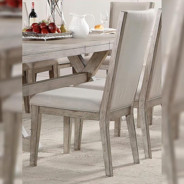 Acme Furniture Rocky Fabric and Gray Oak Side Chair (Set of 2)