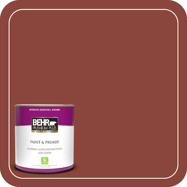 BEHR PREMIUM PLUS 1 qt. #ECC-46-3 Red Hawk Eggshell Enamel Low Odor Interior Paint & Primer
