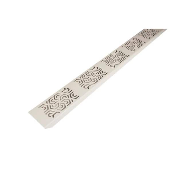 DURAL MYVARIO-LINE 0.24  in. W  x 31 in. L Design Grate and Drain Channel Stainless Steel Pwdr Ctd for Shower Kit PVC Flange