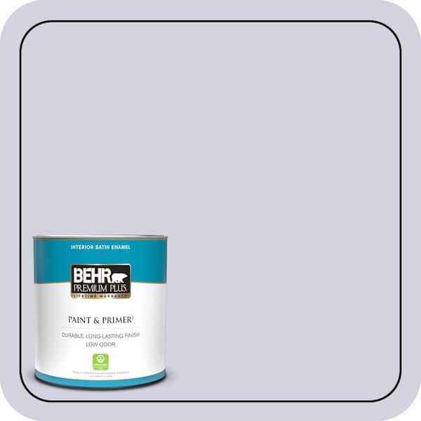 BEHR PREMIUM PLUS 1 qt. #S560-1 Courteous Satin Enamel Low Odor Interior Paint & Primer