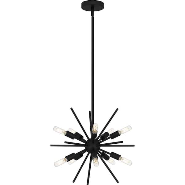 DSI LIGHTING 10-Light Matte Black Sputnik Pendant Light