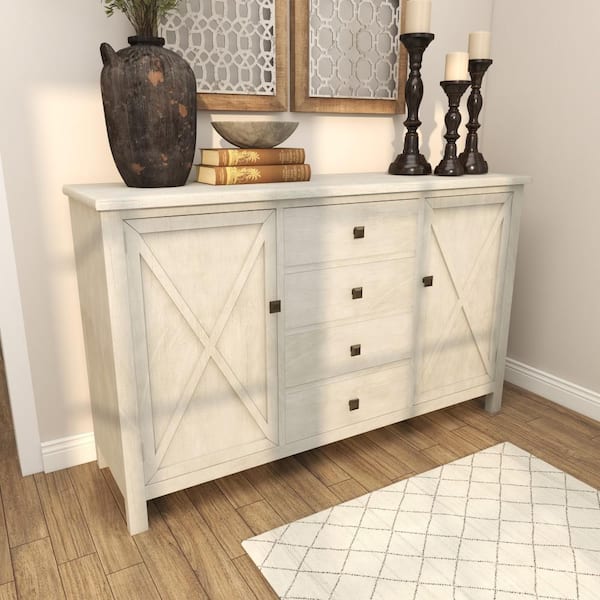Grayson Lane White 1 Shelf and 3 Doors Accent Chest