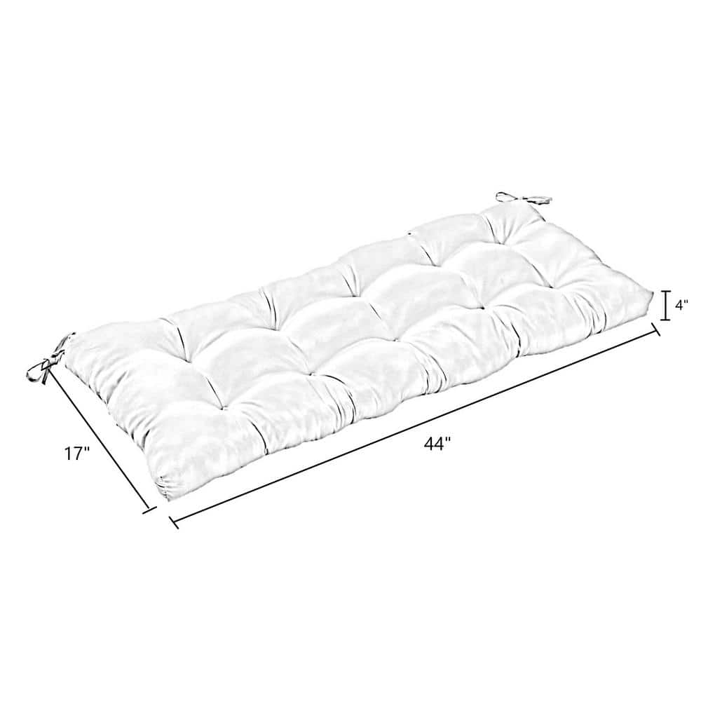 Sunbeam Yellow 44"x17" Plush Tufted Outdoor Bench Cushion