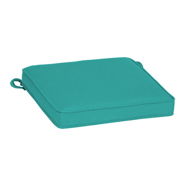 ARDEN SELECTIONS Oasis 19 in. x 19 in. Square Outdoor Seat Cushion in Surf Teal