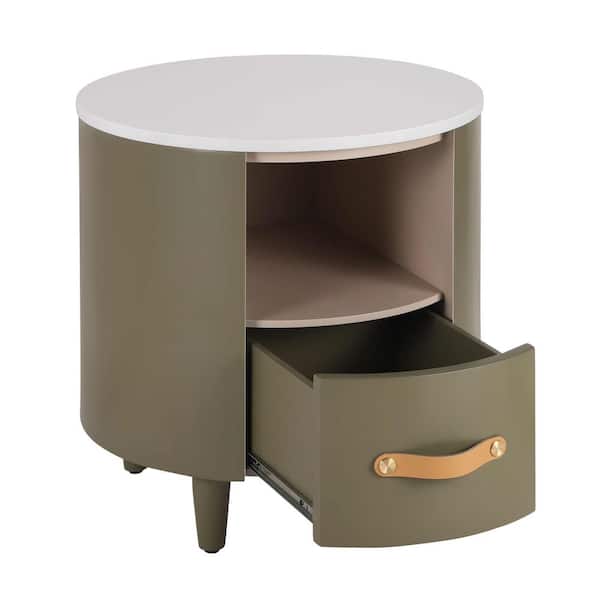 Green 1 Drawer 19.25 in. W Nightstand