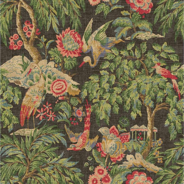 Forest and the Trees Night Scenic Vinyl Peel and Stick Wallpaper Roll (Covers 30.75 sq. ft.)