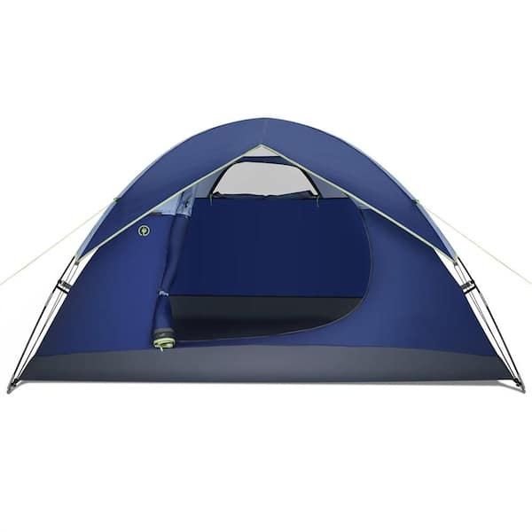 Unbranded 4-Person Dome Camping Tent with Removable Rain Fly and Carrying Bag