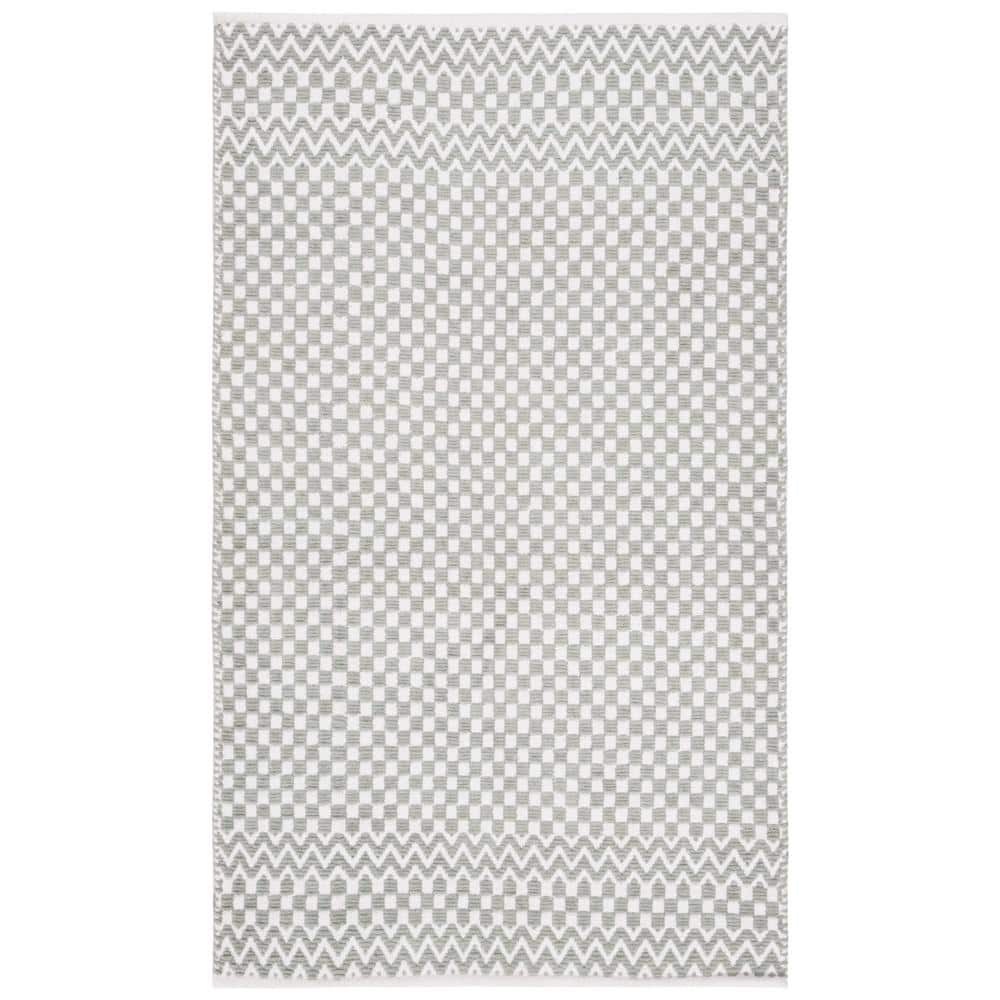 Boston Gray Doormat 3 ft. x 5 ft. Chevron Area Rug price history on PriceWatchPro