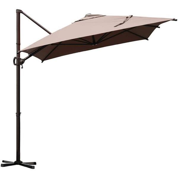 Abba Patio 9 Ft X 7 Offset Cantilever Adjustable Vertical Tilt Offet Umbrella In Cocoa Hdabbamrc976dt The Home Depot Abba Patio 9 Ft X 7 Offset, 9 Ft Offset Patio Umbrella