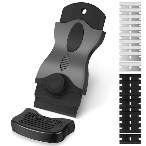 LUNAO QUE LLC 2-in-1 Razor Blade Scraper Tool with 10 Metal Blades and ...