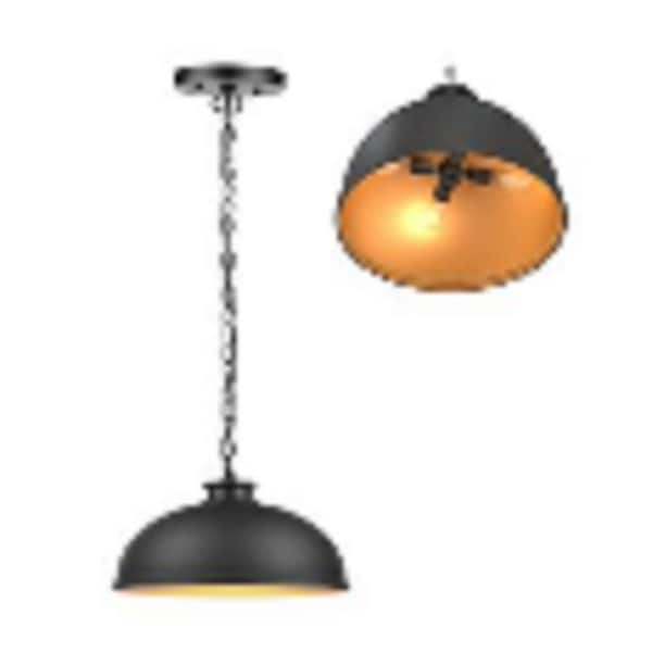 Kitchen Island Farmhouse Hanging Light Fixture, Medium Black Bowl Pendant Light  Lamp, Dome Pendant Light, Brentwood 