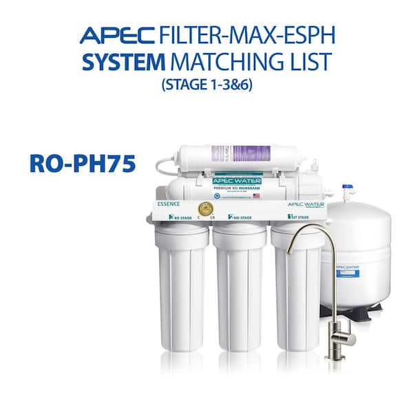 Essence 10 in. Replacement Pre-Filter Set with pH+ Calcium Carbonate Re-Mineralization Filter for ROES-PH75