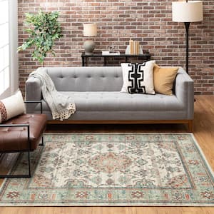 Fitzgerald 10 ft. x 13 ft. Beige Abstract Area Rug