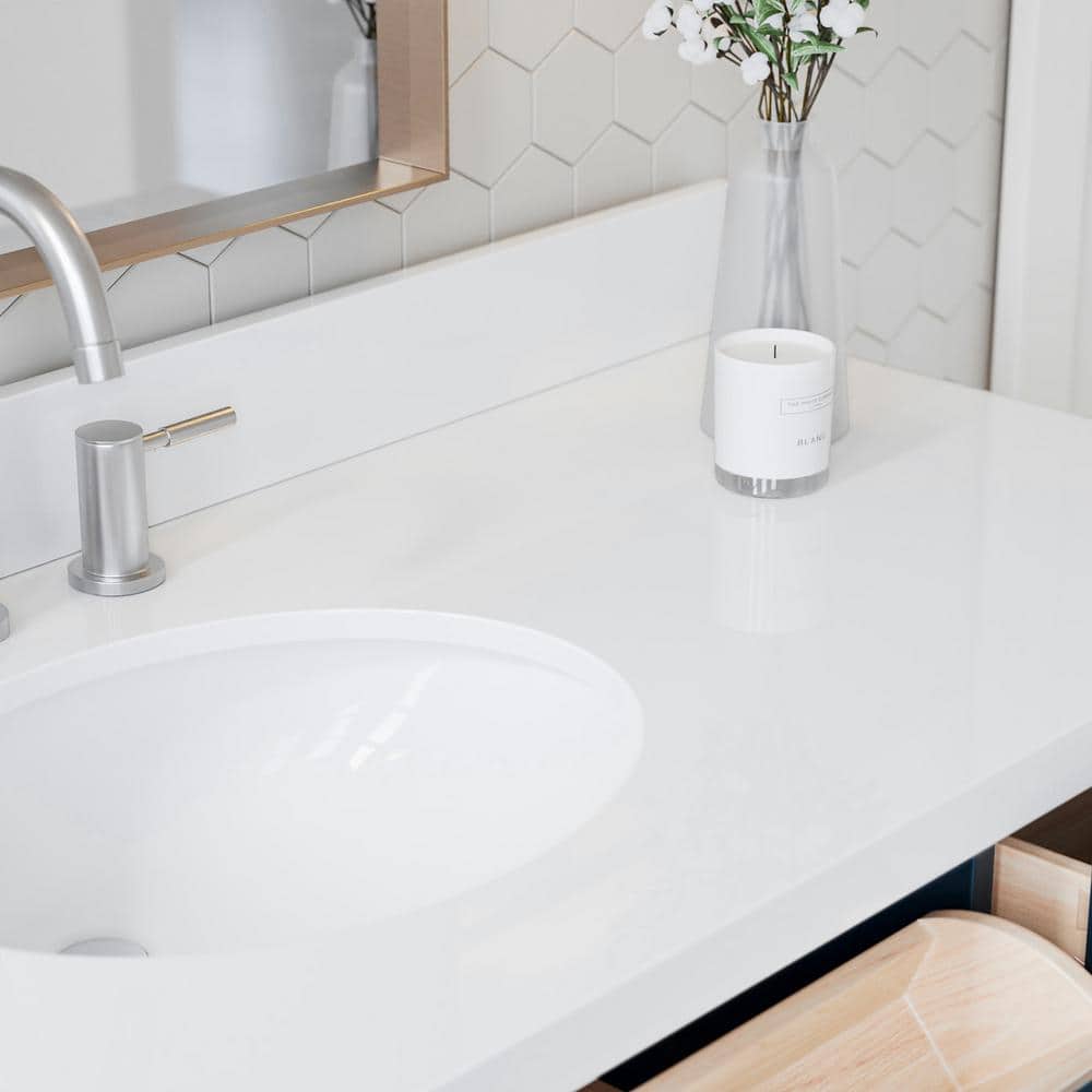 Midnight Blue 55" Single Sink Vanity with Quartz Top