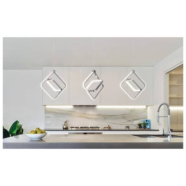 ◆H.comです(^-^) ZHLWIN Home Lighting 20-Watt 2-Light Chrome Rectangular 3-Pack