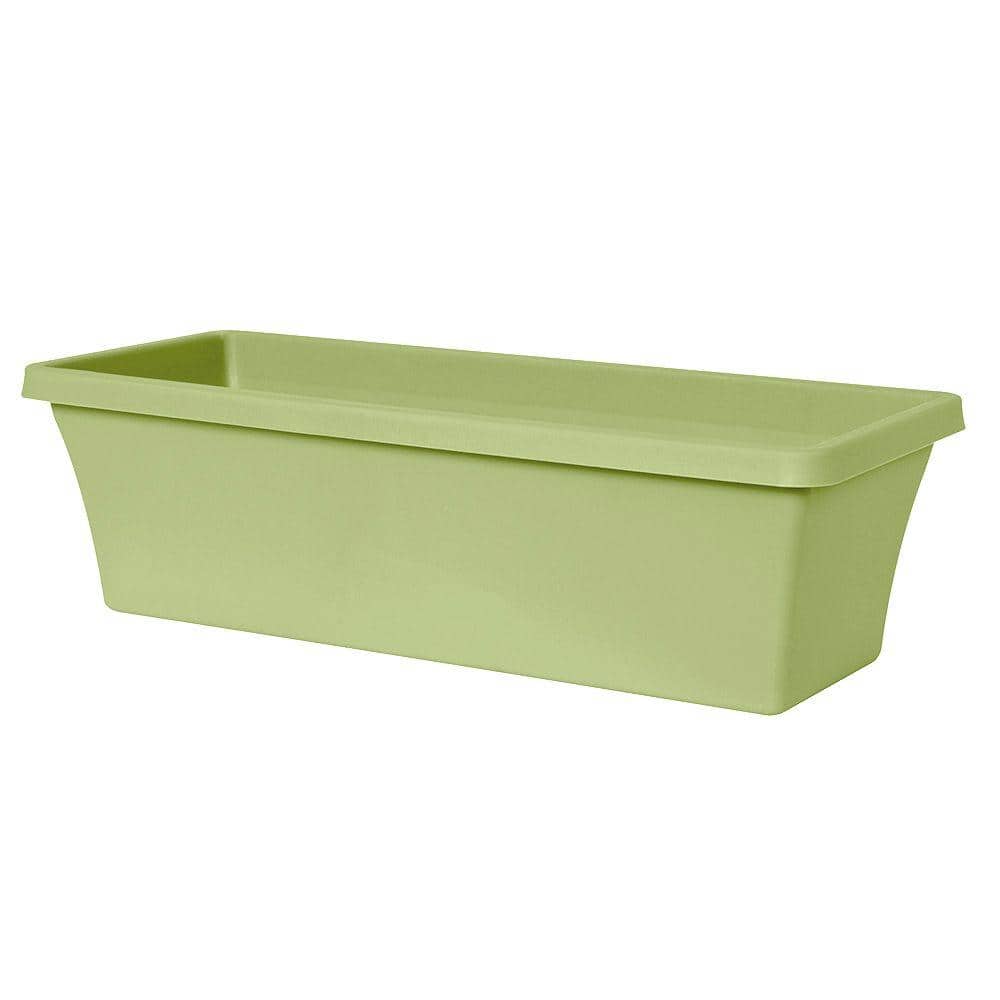 24 in. x 7.25 in. Lotus Green Plastic Window Box (10-pack)