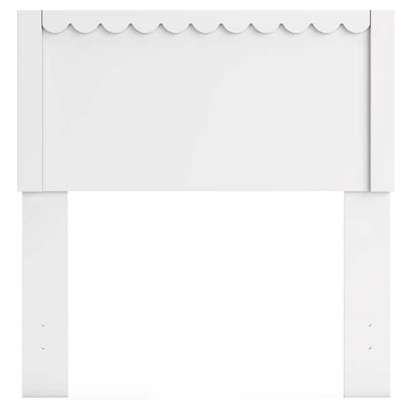 Hallityn Matte White Twin Standard Headboard