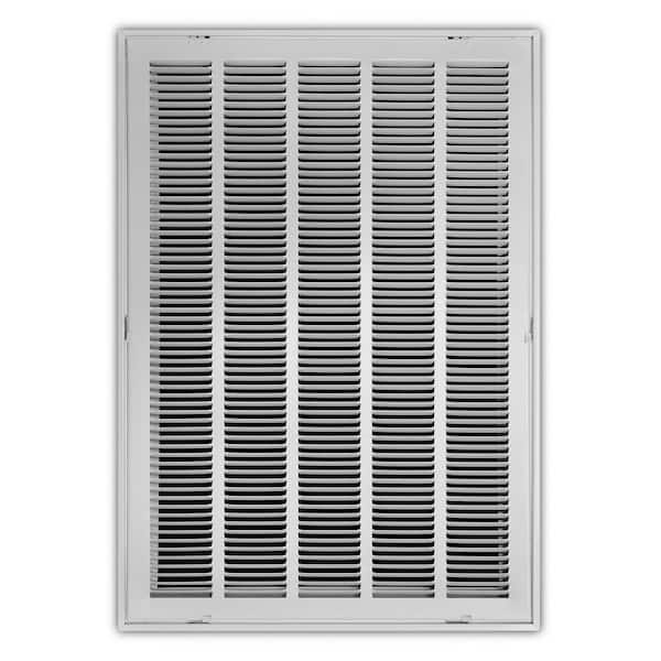 Everbilt 20 in. x 30 in. Steel Return Air Filter Grille in White