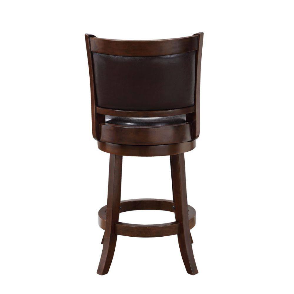 Cappuccino Brown Faux Leather Adjustable Swivel Counter Stool
