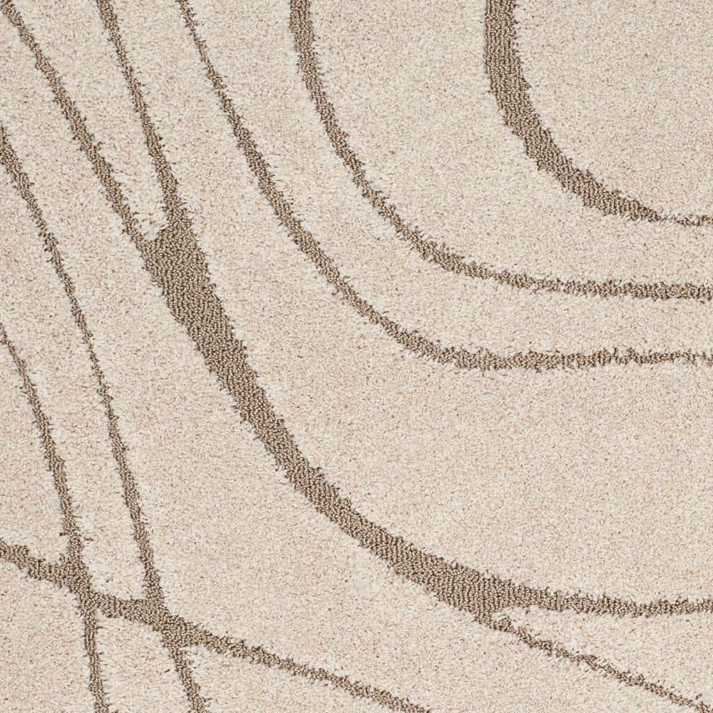Cozy Cream-Beige Reversible Shag Area Rug 8' x 10'