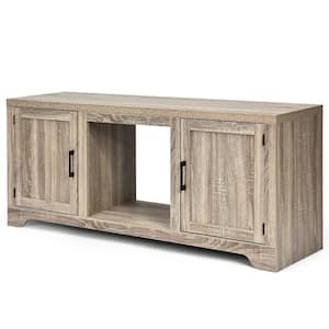 58 in. Wood TV Stand Fits TV's up to 65 in. With Cabinets and Adjustable Shelves