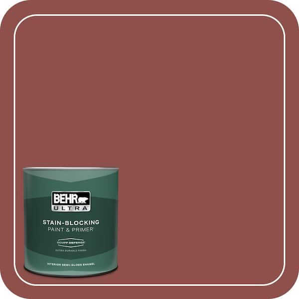 BEHR ULTRA 1 qt. #S140-6 Moroccan Ruby Extra Durable Semi-Gloss Enamel Interior Paint & Primer