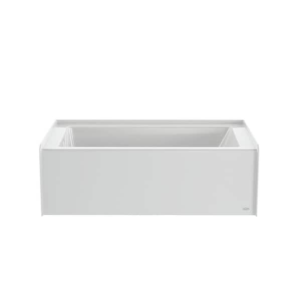 JACUZZI PROJECTA 60 in. x 36 in. Rectangular Skirted Soaking Bathtub with Left Drain in White