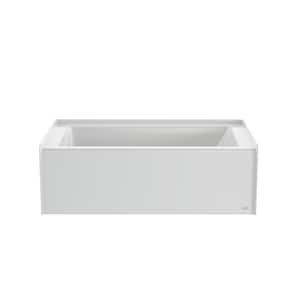 PROJECTA 60 in. x 36 in. Rectangular Skirted Soaking Bathtub with Left Drain in White