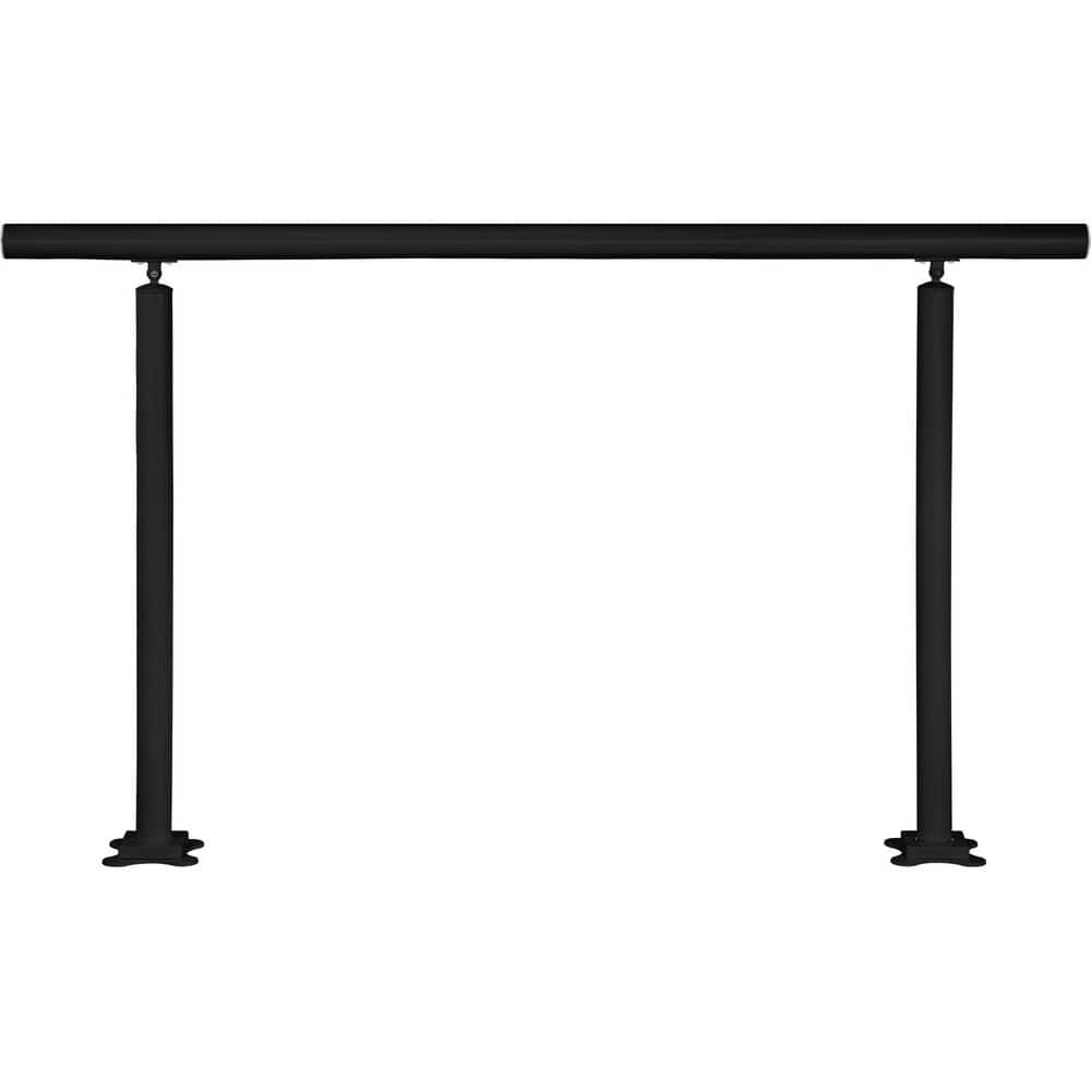 Outdoor Stair Railing Fits, 35.8 in. x 62 in. W, Black,Aluminum, Stair Railing Kit,4-5 Steps Adjustable Stair Handrails price history on PriceWatchPro