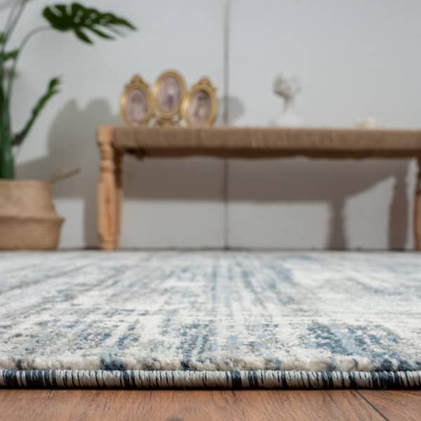 Denim Blue/Gray 10 ft. 2 in. x 12 ft. 6 in. Area Rug