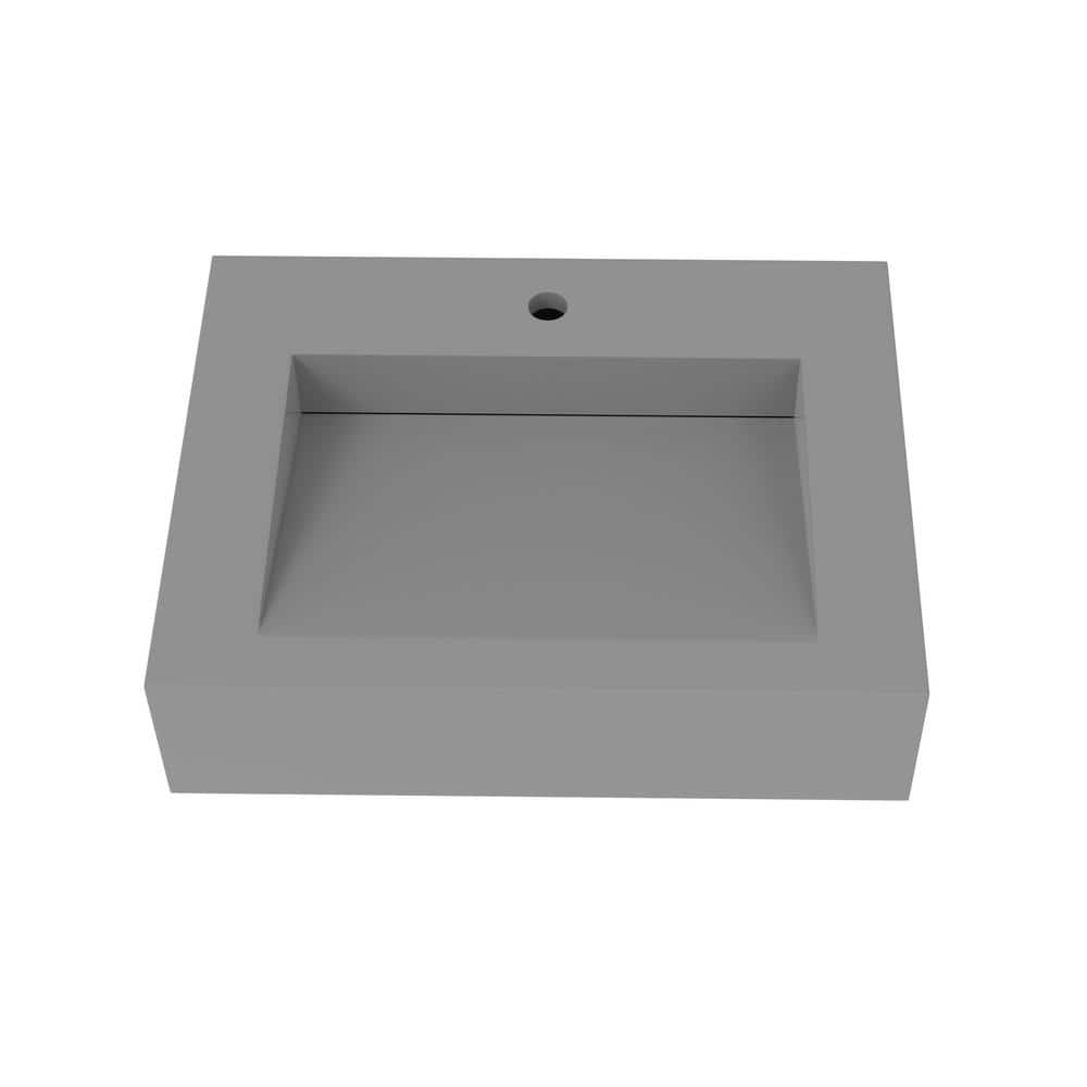 Reviews for castellousa Pyramid 24 in. Wall Mount Solid Surface Single ...