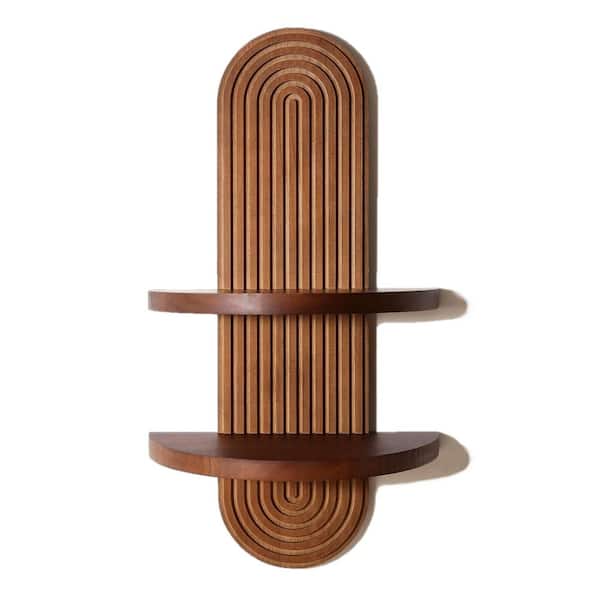 11.6 in. W x 6 in. D Arched Wood Design Decorative Wall Shelf